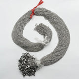 Stainless Steel Cord Chain Necklace Lanyard Pendant Clasp 100pc
