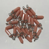 Luminous Pillar Pendulum Stone Pendants Necklaces DIY 24pcs