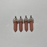 Luminous Pillar Pendulum Stone Pendants Necklaces DIY 24pcs