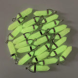 Luminous Pillar Pendulum Stone Pendants Necklaces DIY 24pcs