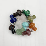 Gem Stone Mushroom Pendant for Jewelry Making Necklace 24PC