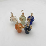 Cat Eye Gem Stone Mushroom Pendant for Jewelry Making