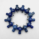 Natural Lapis Lazuli Gem Stone Mushroom Pendant for Jewelry Making