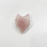 Natural Stone Roses Quartz Wolf Head Necklace Pendant
