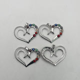 Natural Stone Alloy Heart Plating Pendants & Necklaces for Jewelry Making