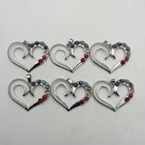 Natural Stone Alloy Heart Plating Pendants & Necklaces for Jewelry Making