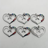 Natural Stone Alloy Heart Plating Pendants & Necklaces for Jewelry Making