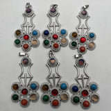 Natural Stone Alloy Plating Pendants Necklaces for Jewelry Making