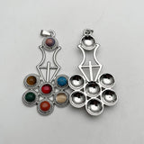 Natural Stone Alloy Plating Pendants Necklaces for Jewelry Making