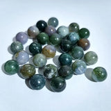 Indian Agate Natural Stone Round Ball Bead 12mm No Hole Charms Small Stone Beads