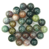 Indian Agate Natural Stone Round Ball Bead 12mm No Hole Charms Small Stone Beads
