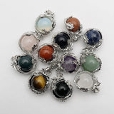 Gem Stone Dragon Pendants Crystal Necklaces 12pc