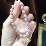 Natural Pink Purple Freshwater Pearl Bracelet Adjustable Buckle