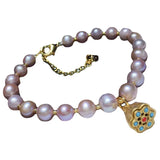 Natural Pink Purple Freshwater Pearl Bracelet Adjustable Buckle