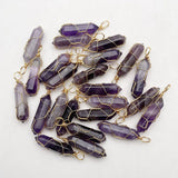 Amethysts Pendulum Necklace Pendant for Jewelry Making