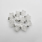 Octagonal Star Crystal Stone Pendants Necklace for Jewelry Making - 12pc