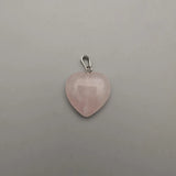 Rose Quartz Heart Pendant Natural Stone for Jewelry Making 50pcs/lot