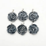 ShimmerS Rose Natural Stone Pendants & Necklaces 6pcs/lot
