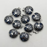 Sodalite Natural Stone Tree of Life Necklace Pendant for Jewelry Making
