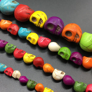 Turquoise Skull Skeleton Loose Beads DIY Jewelry Accessory