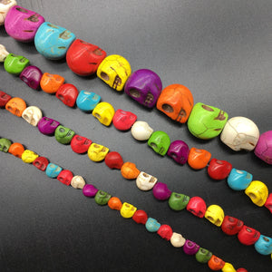 Turquoise Skull Skeleton Loose Beads DIY Jewelry Accessory