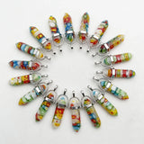 Stone Crystal Pillar Pendant Necklaces for Jewelry Making Charm Point