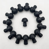 Volcanic Rock Mushroom Pendant for Jewelry Making Necklace 24PC