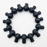 Volcanic Rock Mushroom Pendant for Jewelry Making Necklace 24PC
