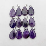 Amethyst Water Drop Pendant Necklace for Jewelry Making