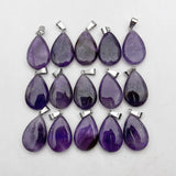 Amethyst Water Drop Pendant Necklace for Jewelry Making