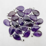 Amethyst Water Drop Pendant Necklace for Jewelry Making