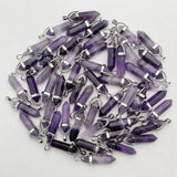 Amethyst Natural Stone Crystal Pendant for Jewelry Making