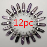 Amethyst Natural Stone Crystal Pendant for Jewelry Making