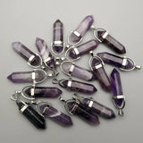 Amethyst Natural Stone Crystal Pendant for Jewelry Making