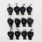 Stone Angel Wing Pendant for Jewelry Making, 12pc
