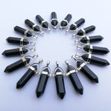 24pc Natural Stone Crystal Chakra Pendant Necklaces for Jewelry Making
