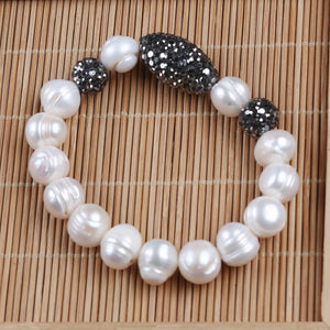 Freshwater Pearl and Resin Bracelet