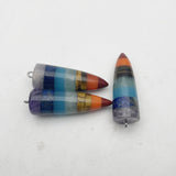 4pc Orgone 40x14mm Retro Reiki Healing Stone Pendant Charms