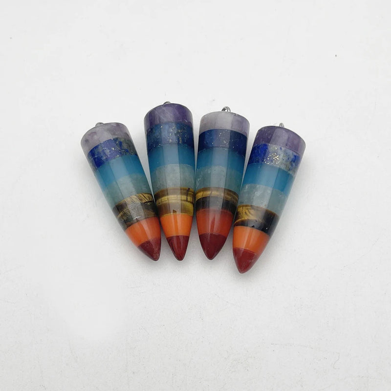4pc Orgone 40x14mm Retro Reiki Healing Stone Pendant Charms