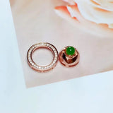 Green Jade Necklace for Women with Silver