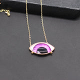 Geometric Eye Necklace Metal Gorgeous Eye Chain Necklace 847
