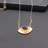 Geometric Eye Necklace Metal Gorgeous Eye Chain Necklace 847