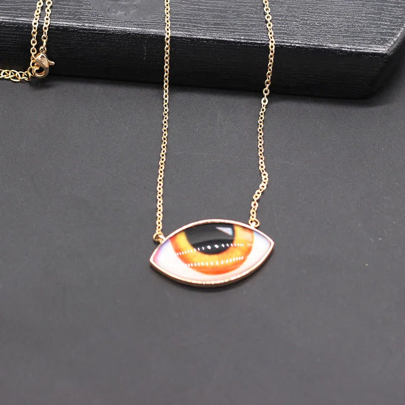Geometric Eye Necklace Metal Gorgeous Eye Chain Necklace 847