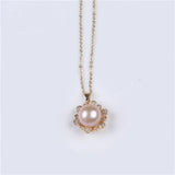 Women's Pearl Pendant Necklace, Plated Chain