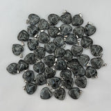 Amethyst Quartz Rose Heart Pendant Necklace Jewelry Accessory 36pc