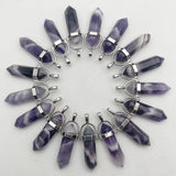 Wolf Tooth Amethyst Crystal Gemstone Pendant for DIY Jewelry Making
