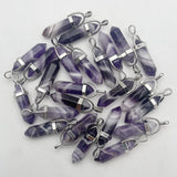 Wolf Tooth Amethyst Crystal Gemstone Pendant for DIY Jewelry Making
