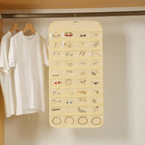 30-Pocket Jewelry Holder Storage Bag - Earring Ring Necklace B