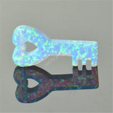 Opal Charms Key Shape Pendant Necklace