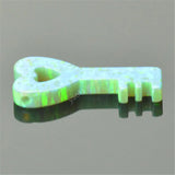 Opal Charms Key Shape Pendant Necklace